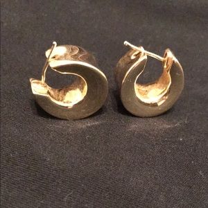 HELLO yellow gold hoop earrings